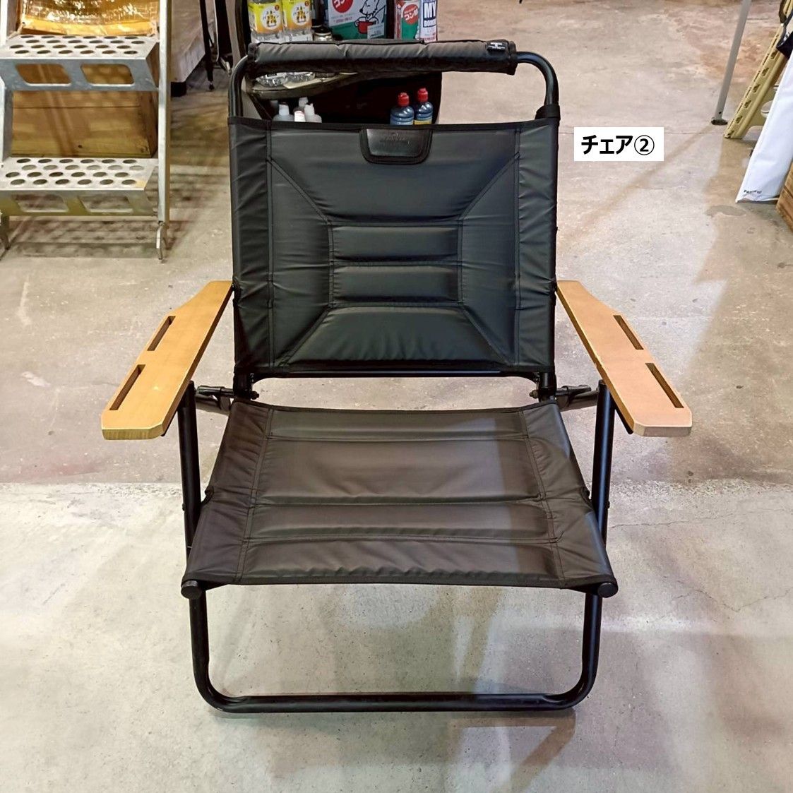 AS2OV アウトドアチェア ブラック ヘッドレスト付き AS2OV - AS2OV