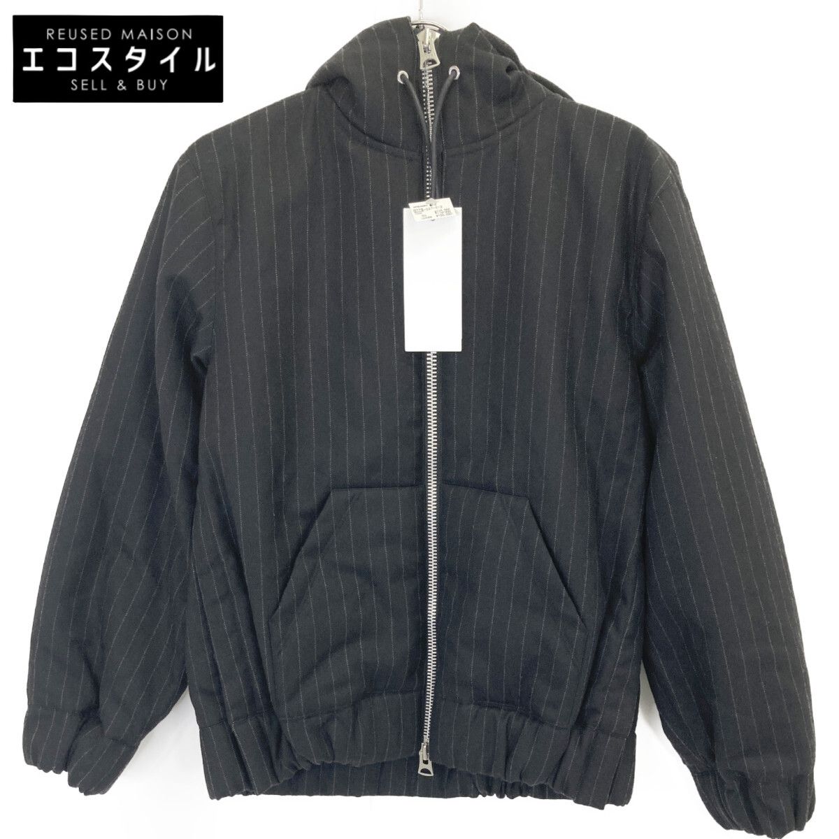 sacai サカイ 24-03478M ﾌﾞﾗｯｸ ﾁｮｰｸｽﾄﾗｲﾌﾟ ｼﾞｬｹｯﾄ 1 sacai Chalk