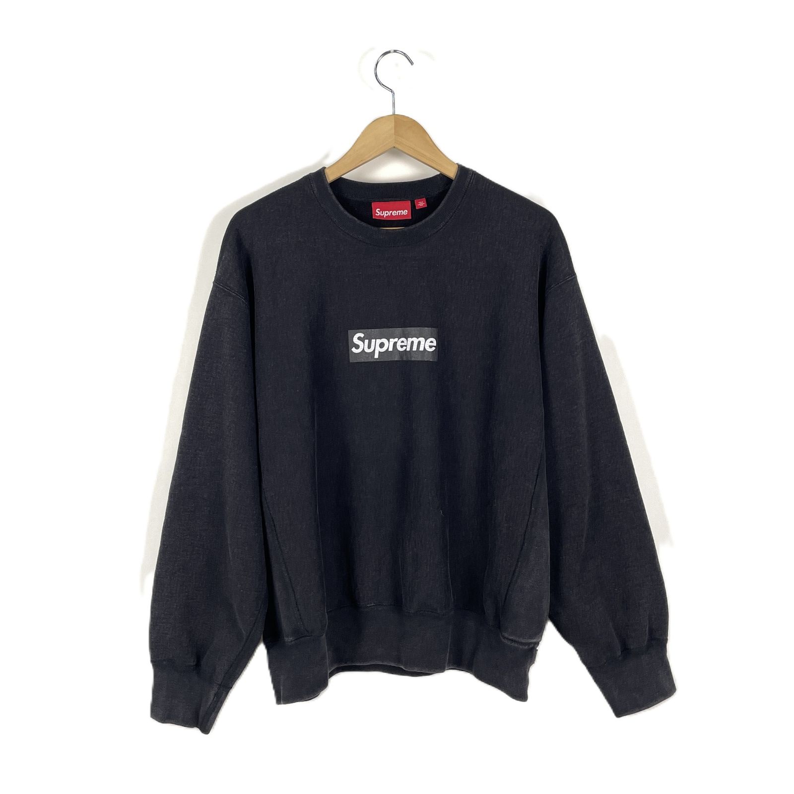 SUPREME シュプリーム 25/SS WASHED BOX LOGO CREWNECK ウォッシュド 
