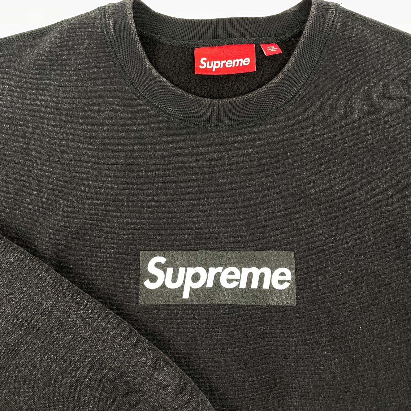 SUPREME シュプリーム 25/SS WASHED BOX LOGO CREWNECK ウォッシュド 