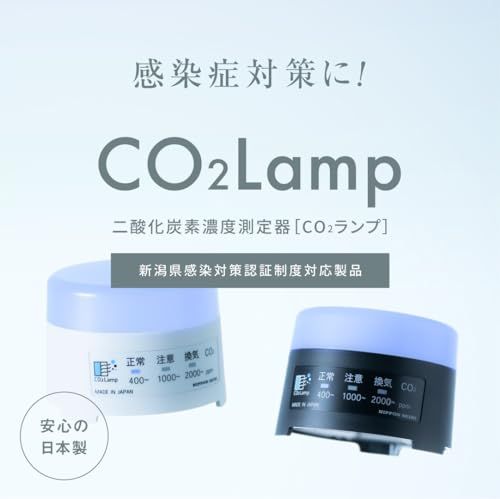 迅速に発送 日本精機 CO 2 Lamp 2センサー 白 二酸化炭素測定器･濃度計･検出器 2濃度 アラーム付 高精度測定器 生産 日本製 卓上型 da 14961 a