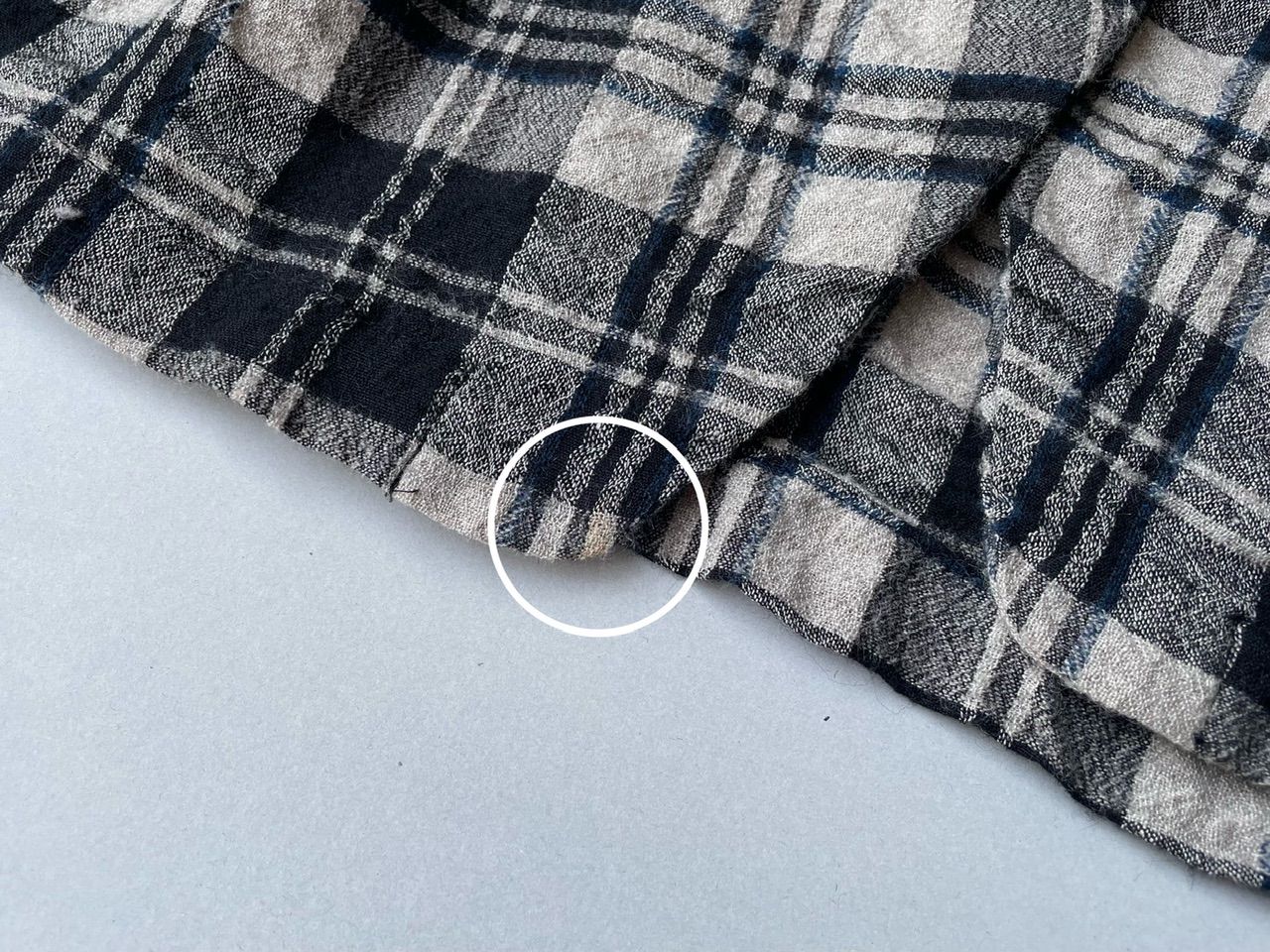 pas de calais パドカレ チェックジャケット 毛 麻 綿 定価2.5万
