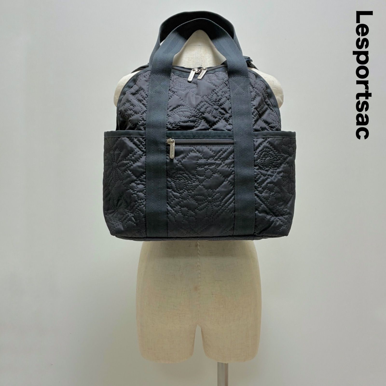 レスポートサック リュック 2442 ブラック 新品未使用 タグ付き Lesportsac レスポートサック☆ 2442 DOUBLE TROUBLE BACKPACK ダブル