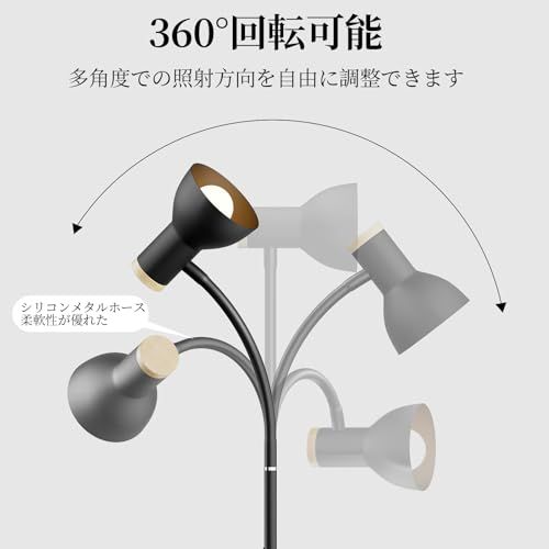 フロアライト 間接照明 スタンド 12 W スタンドライト 無段階調光 2700 K?6500 K調色 明るい フロアランプ LED 読書灯 インテリア 照明 寝室|リビング|玄関|ベッドサイド 北欧 おしゃれ ルームラ イト 目に優しい リモコン 6 a 22460 d