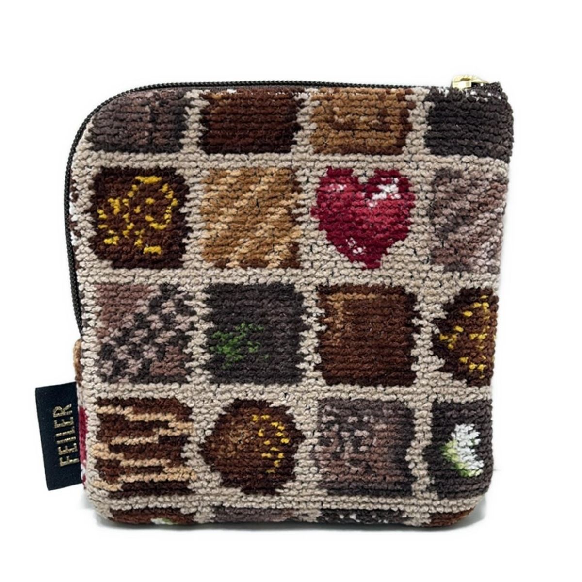 FEILER(フェイラー) ポーチ美品 コフレドゥショコラ スクエアポーチ