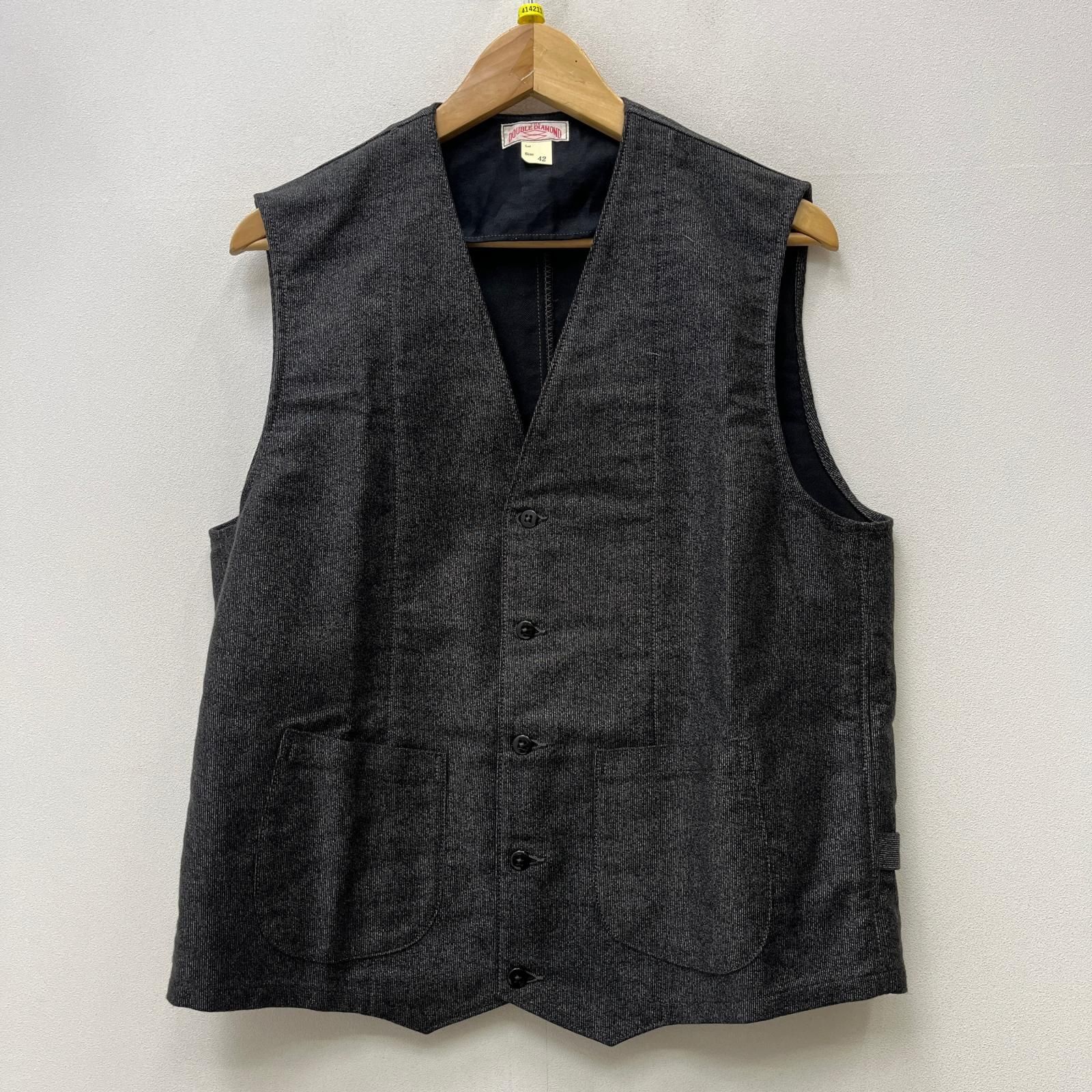 The REAL McCOY S | ザリアルマッコイズ ベスト double diamond vest|printed mole skin MJ 24109 グレー サイズ 42 93