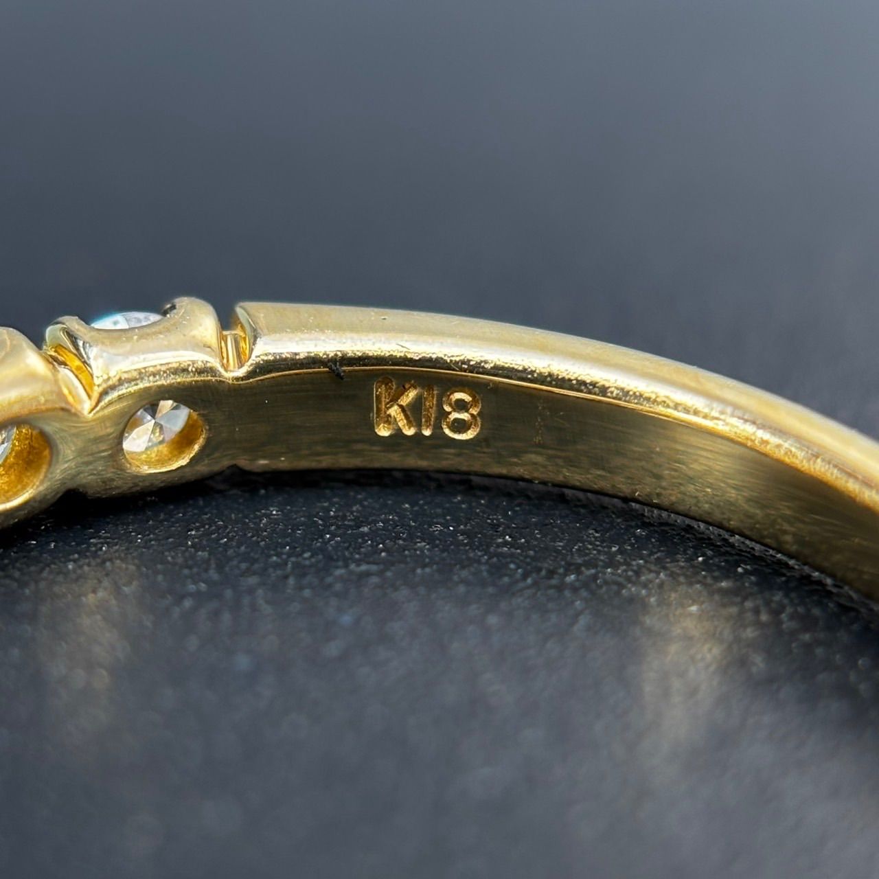 K18 天然 ダイヤモンド 0.50ct ハーフエタニティリング - メルカリ