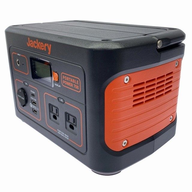 比較的 Jackery ジャクリ ポータブル電源708 PTB 071 シガーソケット ACアダプタ ケース付 防災 アウトドア キャンプ122527