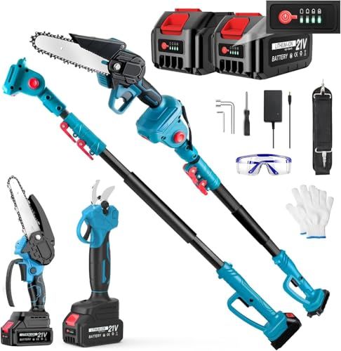 新モデル たかえだ 電動 チェーンソー 充電式 6インチブラシレス 高枝チェーンソー 電動バサミ 剪定ハサミ セット 4.0 Ah大容量バッテリー 1台4役 高枝切り剪定ばさみ コードレス ハンド 強力 ブラシレスモーター 残電 1 addc 8 cf