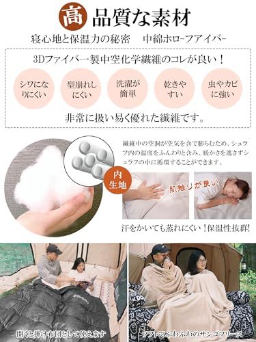  寝袋 冬用 CAMDOOR シュラフ 取り外せる毛布 可 オールシーズン 320 T防水 6 in 1多機能 快適温度 15℃ 20℃ 2 5 kg 3 0 保温 収納パック付き 封筒型 丸洗い 車中泊 登山 防災用 避難用 アウ 帽子 クーラーボックス 寝袋 シュラフ アウトドア寝具