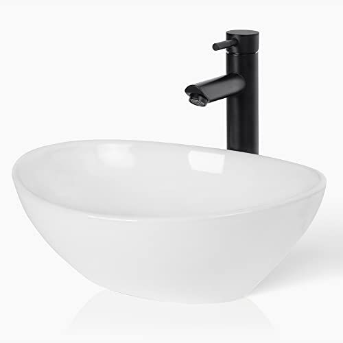 おしゃれ 洗面ボウルセット 置き型 洗面台 手洗い鉢 白陶器製 楕円形 洗面ボール 洗面器 洗面鉢 コンパクトサイズ ×120 mm トイレ 洗面所用po 64 c 9 a 2 bc