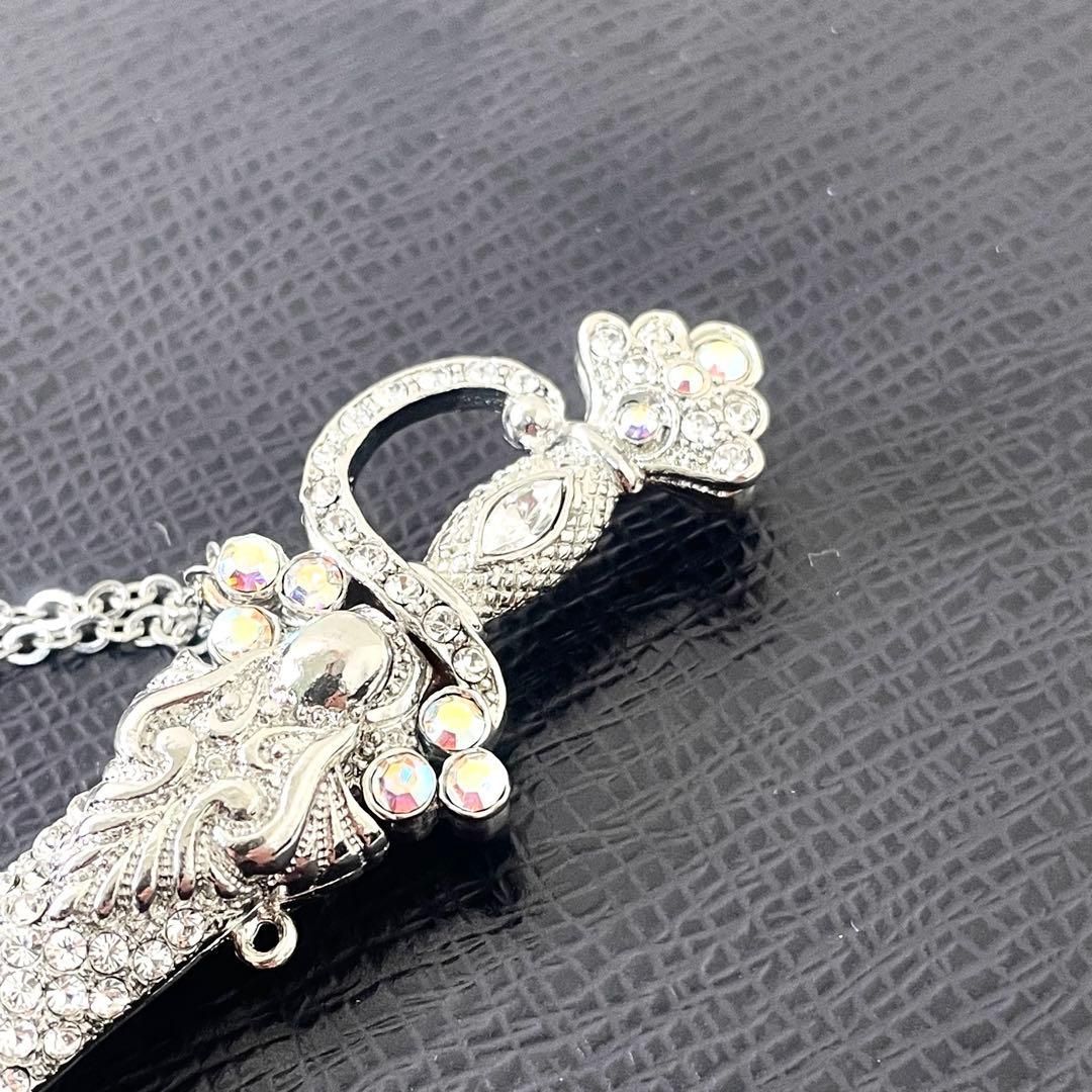 ギャラリーM ヴェニスの商人 ボールペン 剣形 シルバー ラインストーン