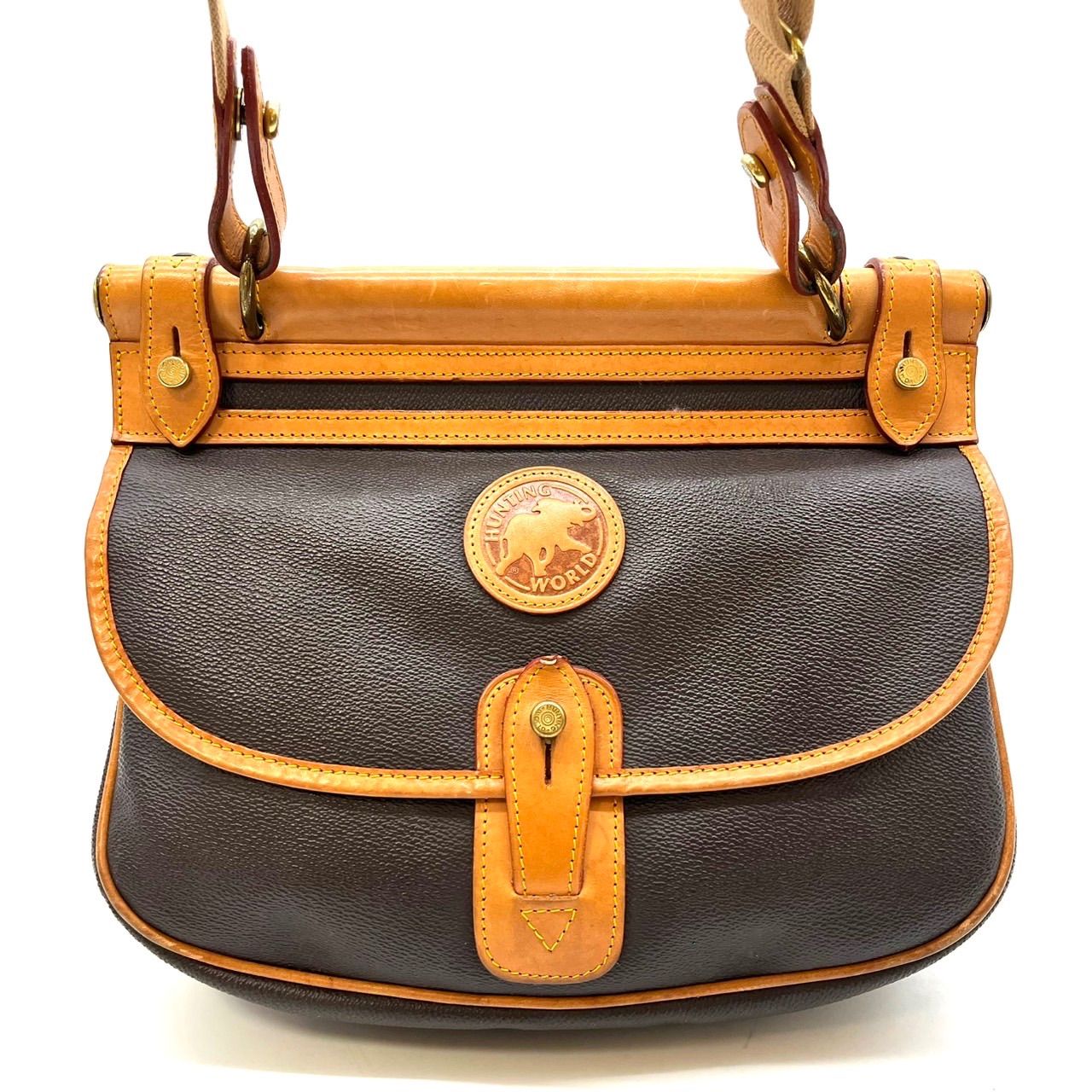 WORLD HUNTING ハンティングワールド 長財布 財布 ベージュ 【良品 