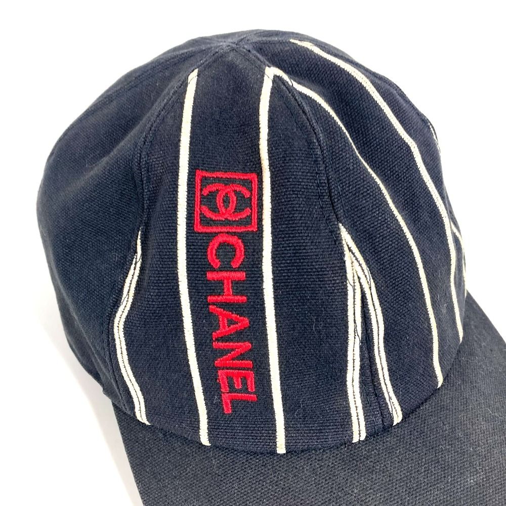 CHANEL シャネル キャップ CC ココマーク ロゴ コットン ネイビー