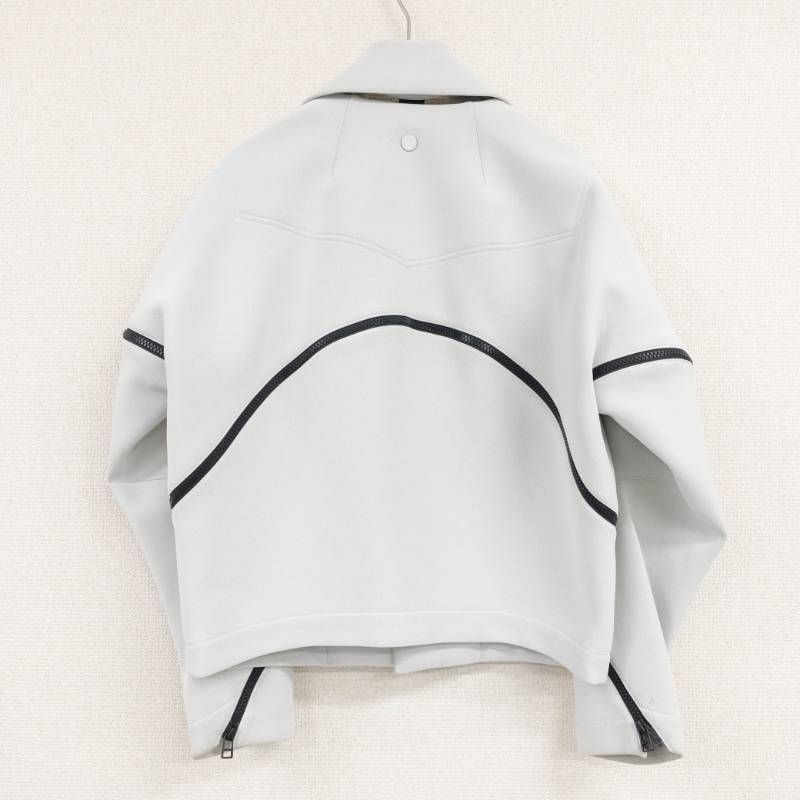 希少 ISSEY MIYAKE 2WAY ボンディング ライダースジャケット ISSEY MIYAKE イッセイミヤケ 2WAY ライダースジャケット ダブル ノー