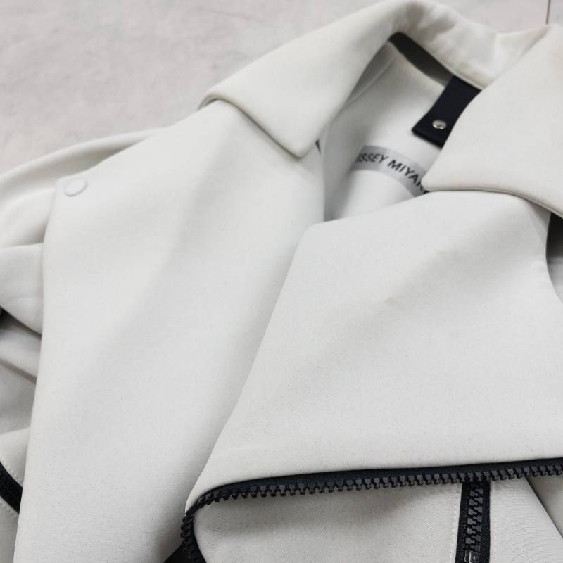 ISSEY MIYAKE イッセイミヤケ 2WAY ライダースジャケット ダブル ノー