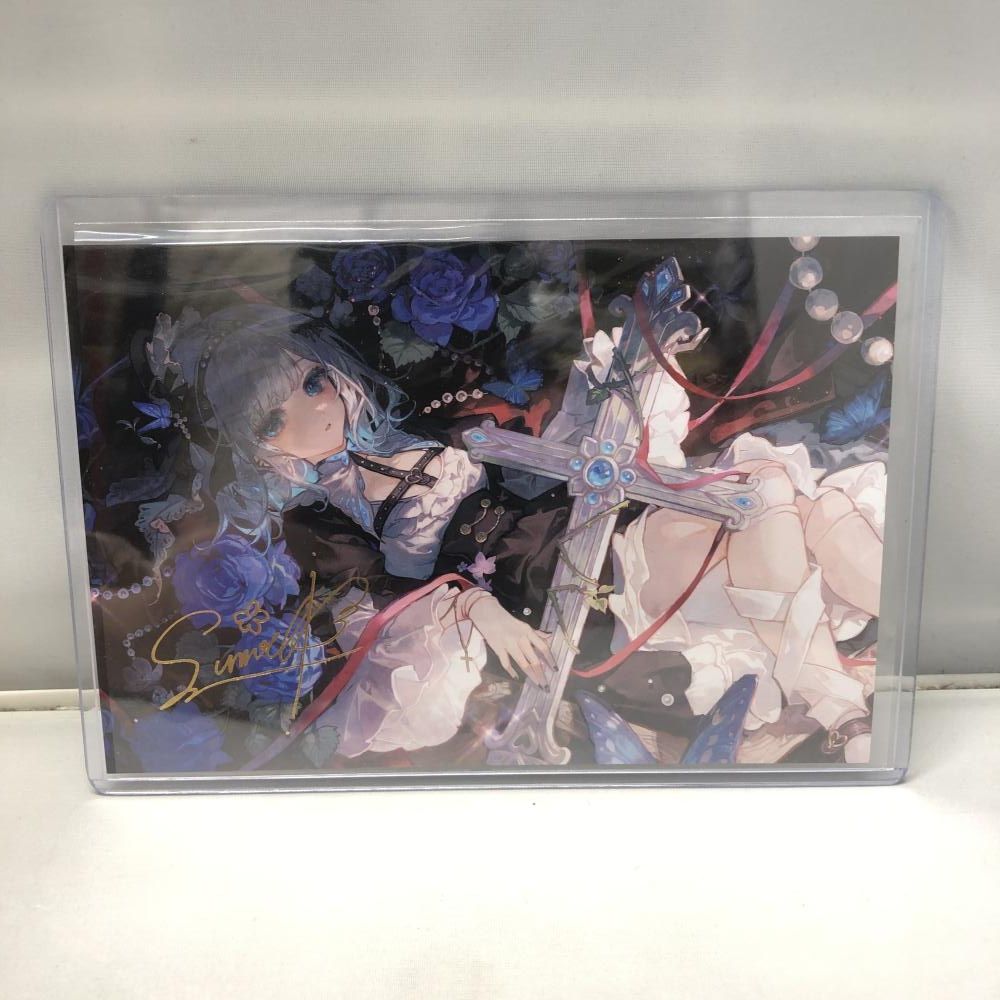 中古】バーチャルエンターテイメント 複製箔押しサイン入りポスト