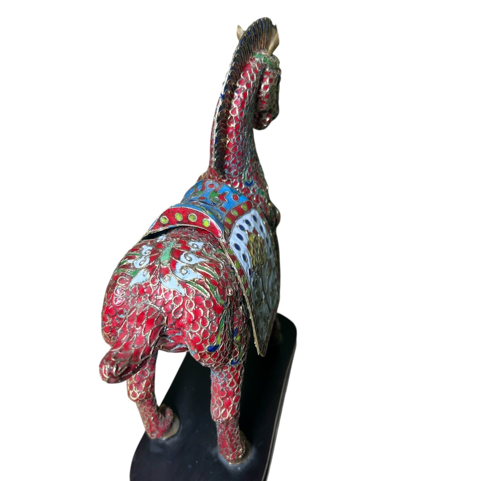 七宝金工細工馬置物　中国工芸 中国美術 七宝馬置物 金属製 置物 メルカリ - 中国美術 SAKURAYA全長