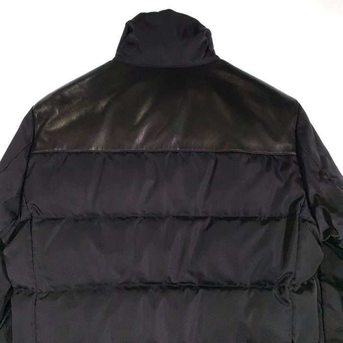 PRADA SPORT プラダスポーツ Leather Yoke Down Jacket レザー ダウン