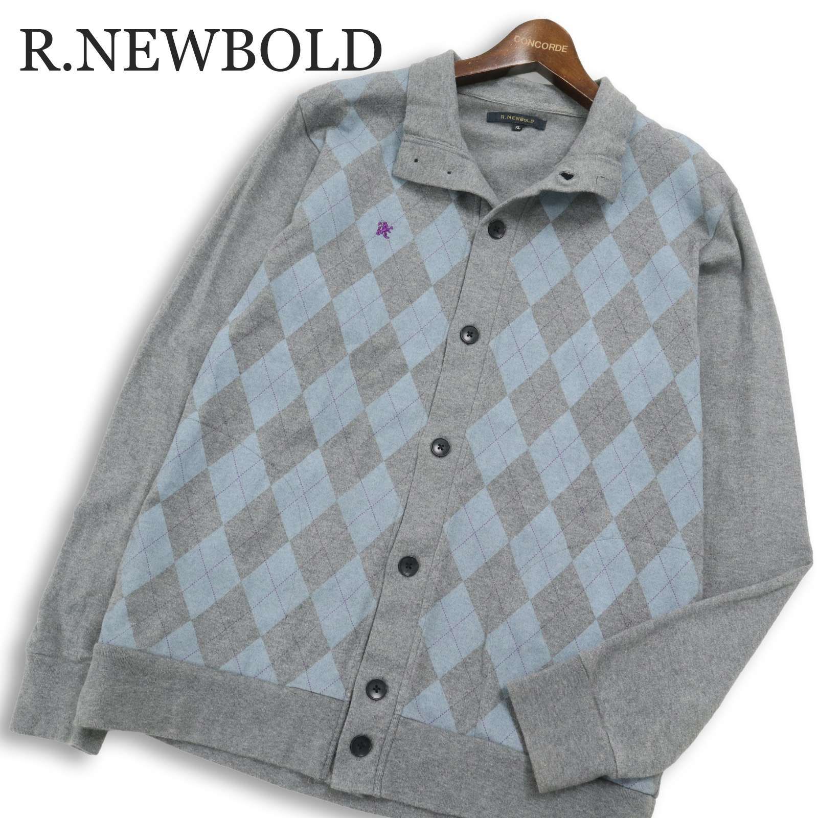 R.NEWBOLD ポールスミス 通年 ロゴ☆ アーガイル柄 コットン ニット 
