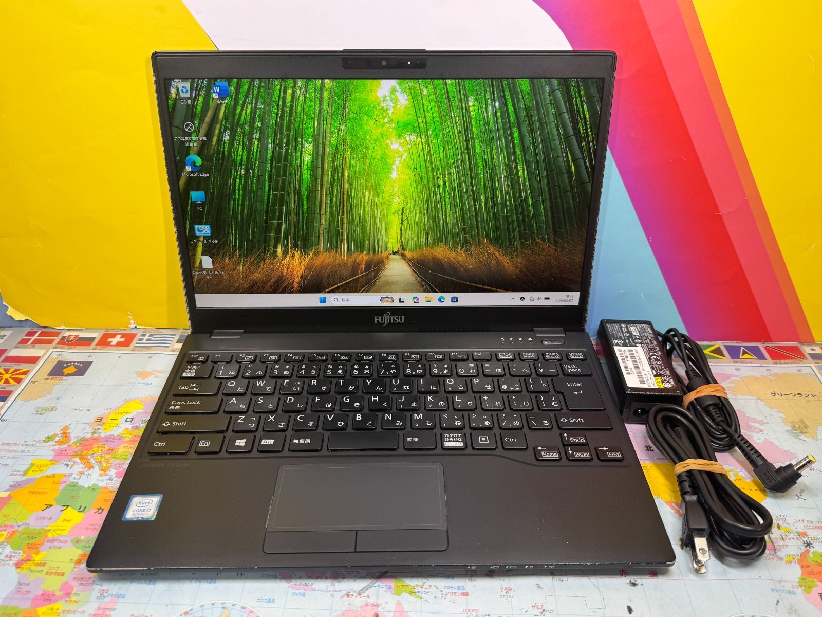 JC01134 i7・16GB・512GB 富士通 WU2/D2 13.3型 FHD ノートPC office2024