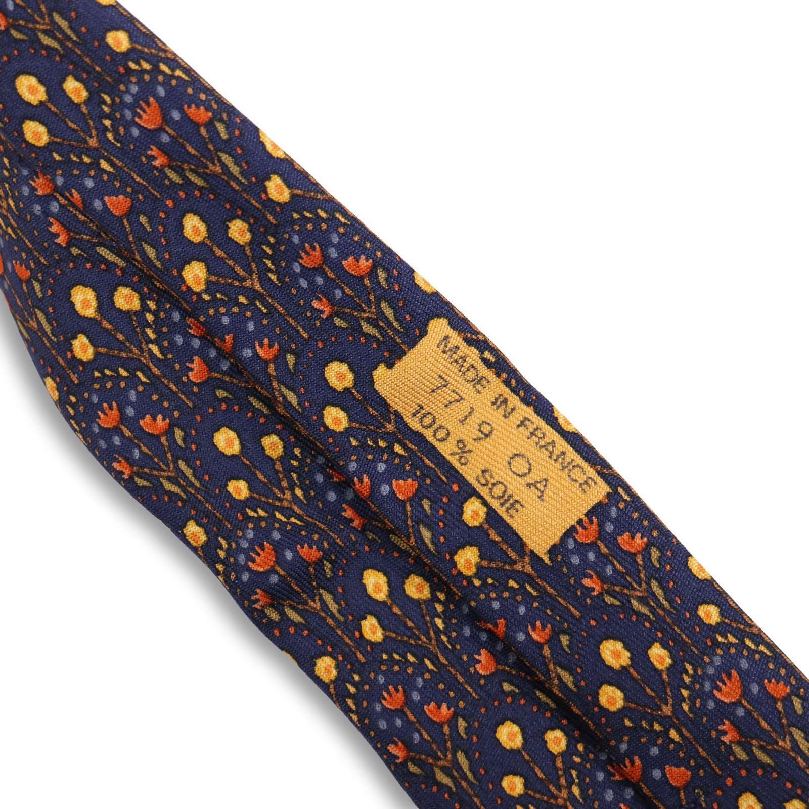 HERMES エルメス 花柄 フローラル総柄☆ シルク ネクタイ Sz.F メンズ