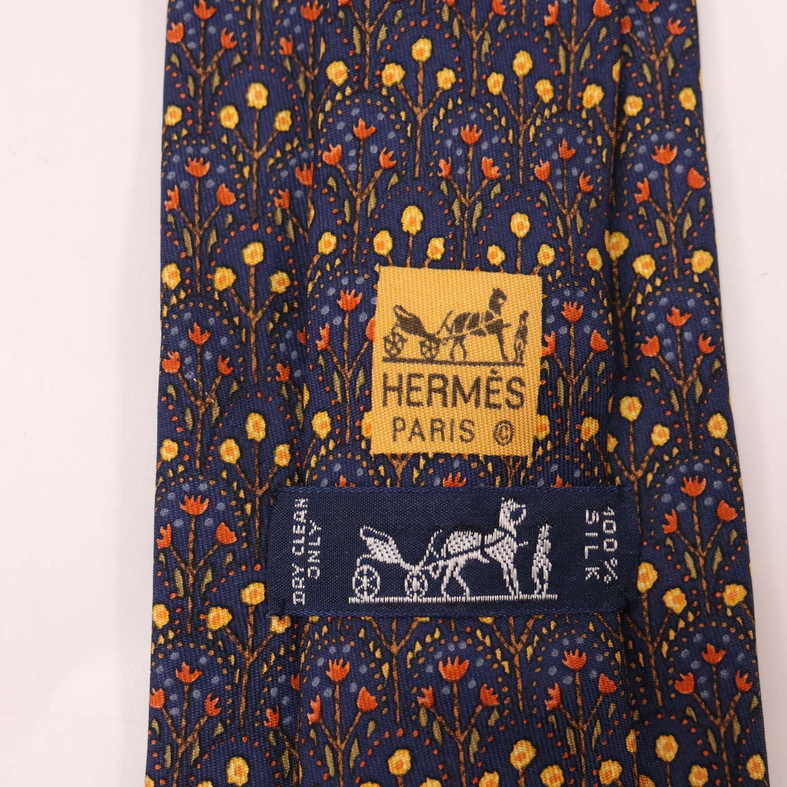 HERMES エルメス 花柄 フローラル総柄☆ シルク ネクタイ Sz.F メンズ HERMES エルメス 花柄 フローラル総柄☆ シルク ネクタイ Sz.F メンズ