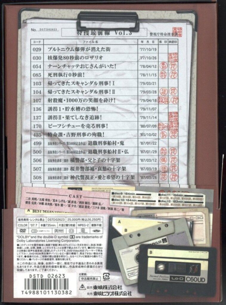 ドラマDVD 特捜最前線 BEST BOX 3