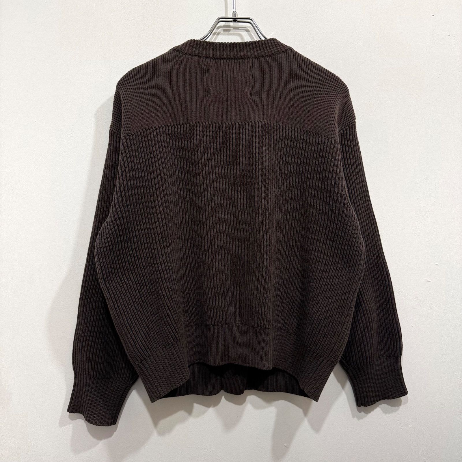 MHL. ROUGH COTTON CARDIGAN ラフコットン カーディガン ブラウン 