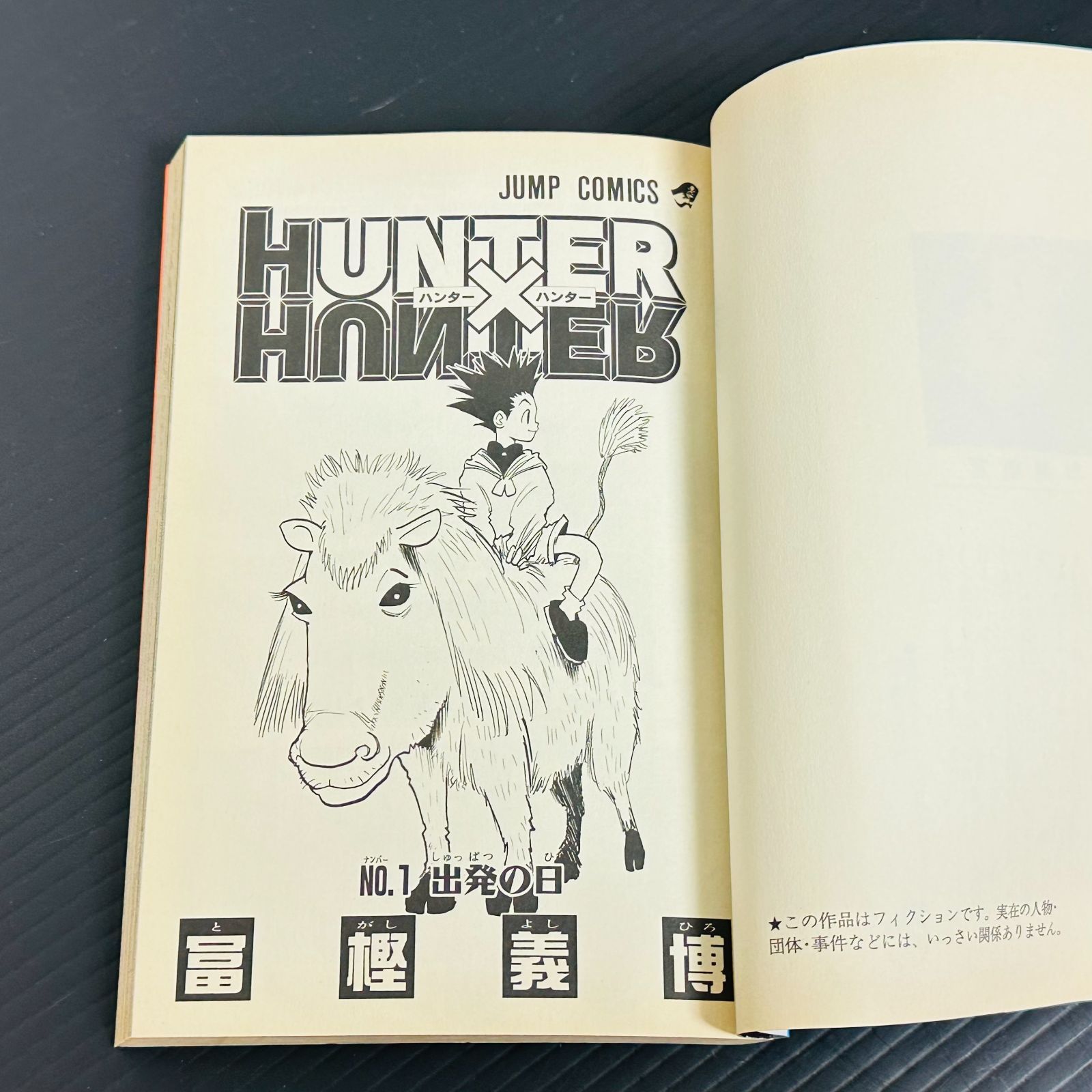 初版］HUNTER×HUNTER 1巻 コミックスニュース 冨樫義博 第1刷発行