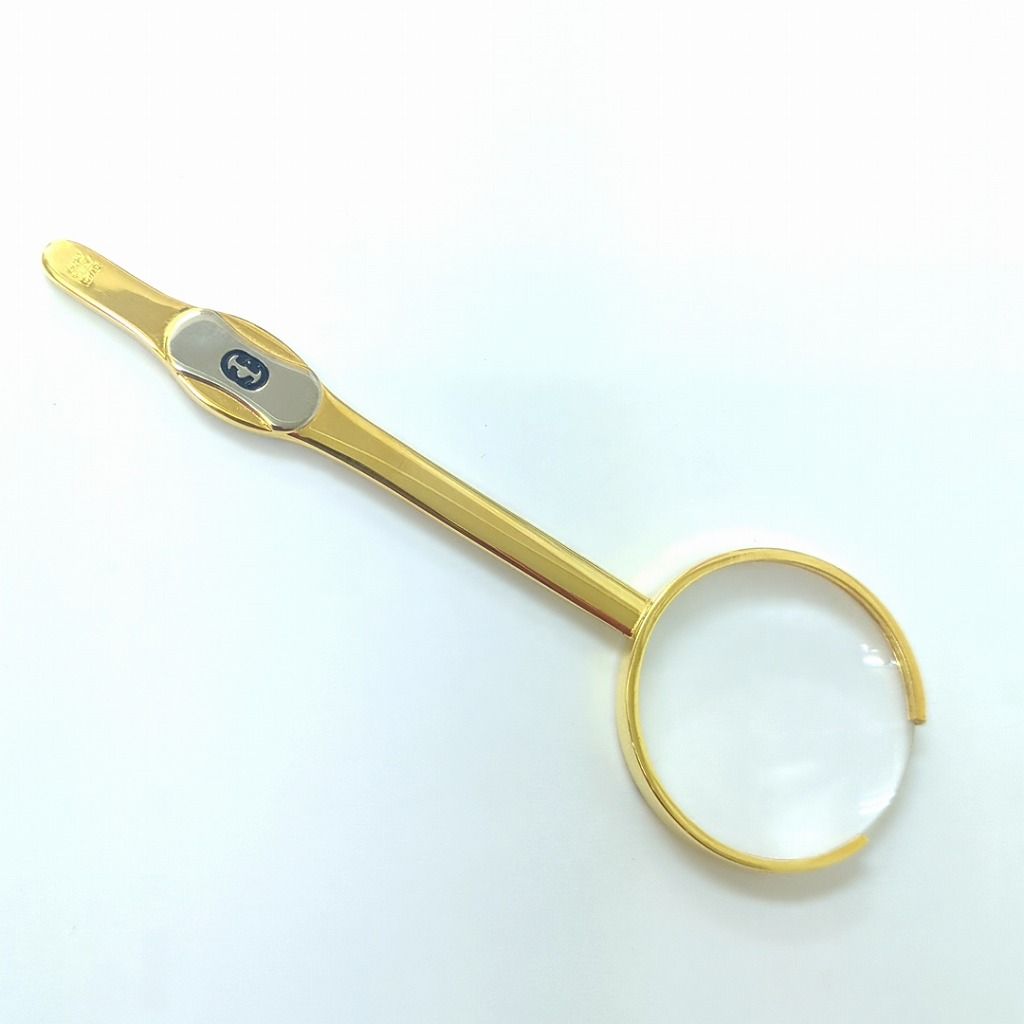 グッチ オールドグッチ ペーパーナイフ 拡大鏡 ルーペ セット ゴールド