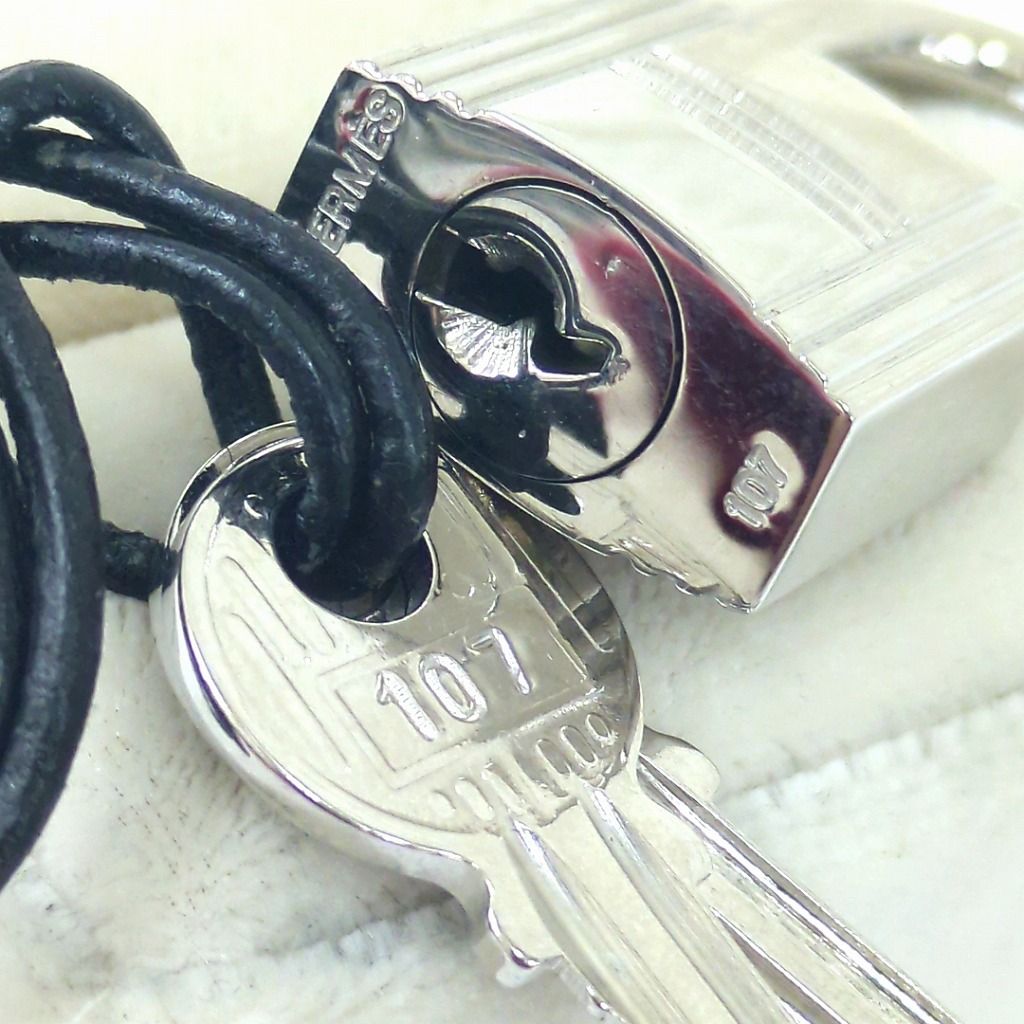 HERMES エルメス カデナ パドロック No.107 南京錠 鍵 カギ キー2個付