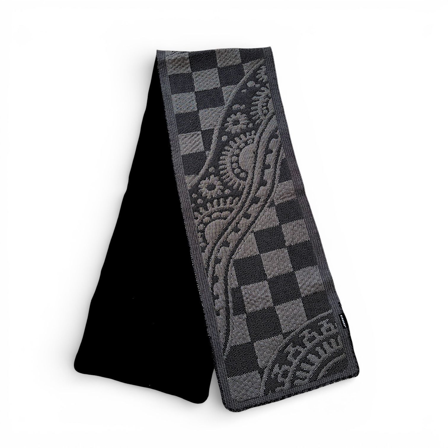 Byborre バイボレ checkerboard intarsia scarf スカーフマフラー