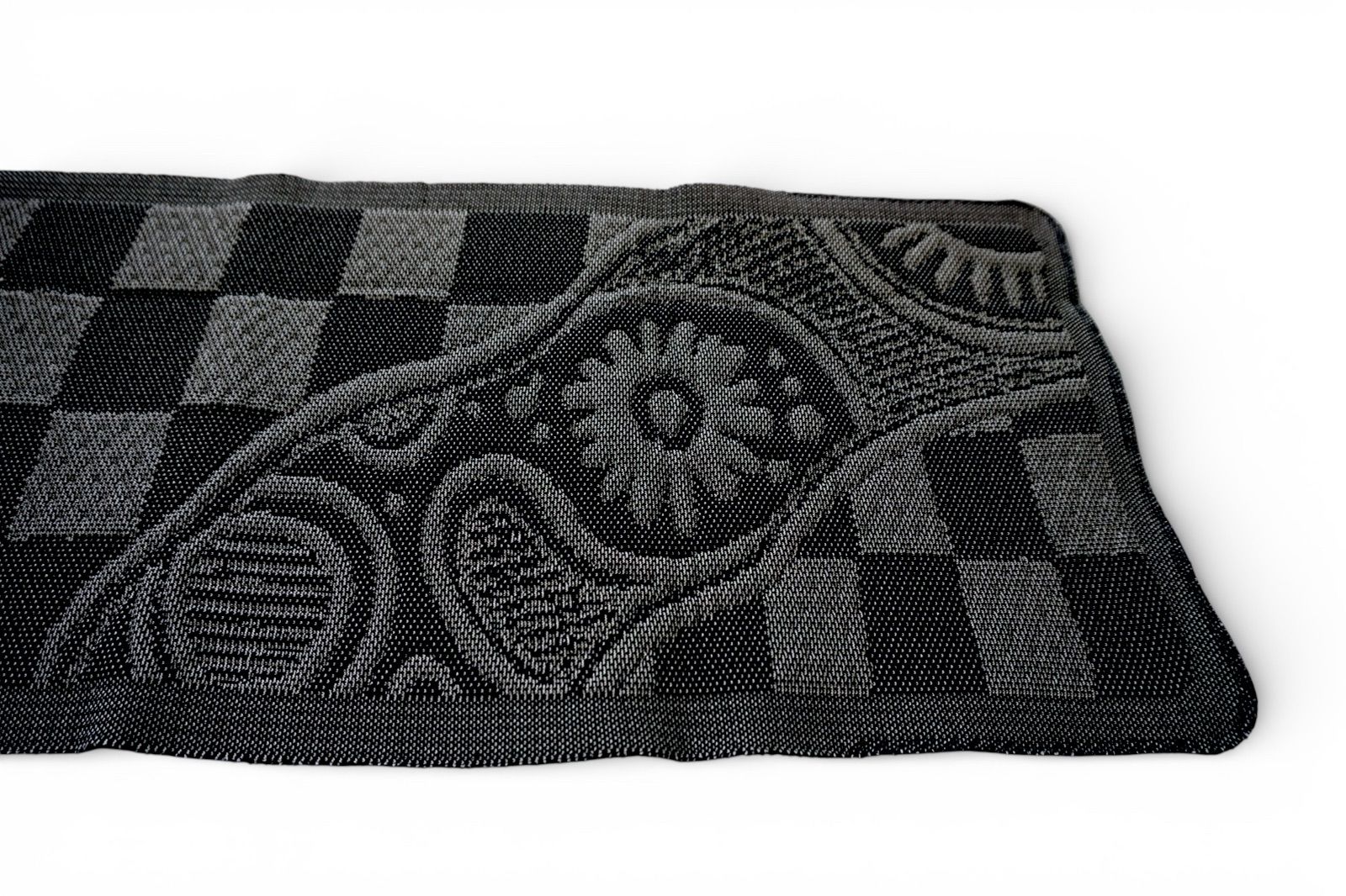 Byborre バイボレ checkerboard intarsia scarf スカーフマフラー