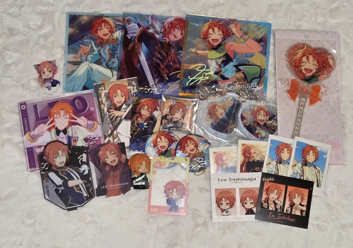あんさんぶるスターズ レオ まとめ売り アクリルスタンド キーホルダー パシャ ステッキ 周年 フラッグ DREAM LIVE ドリライ 缶バッジ 証明写真 フレーム