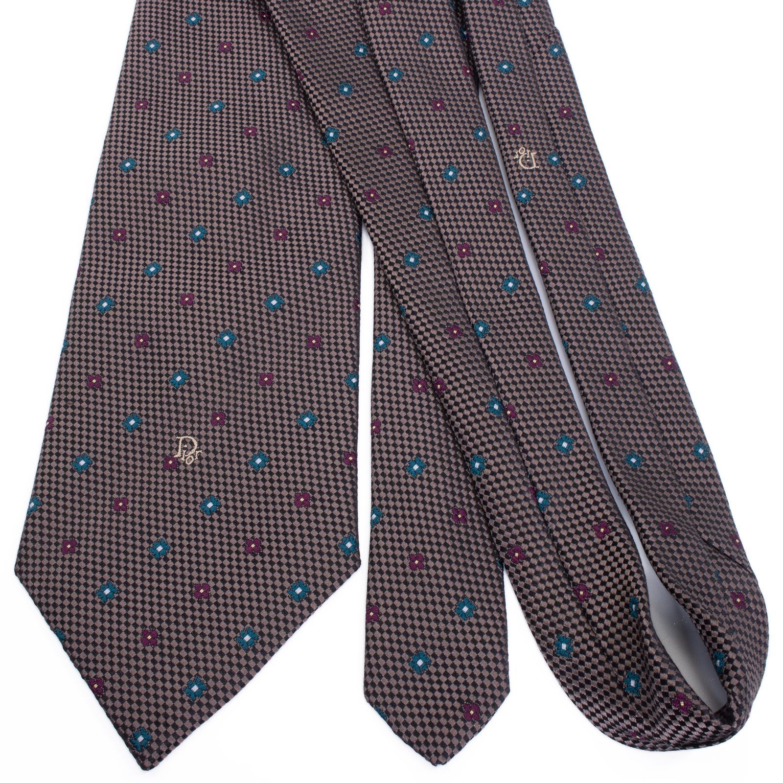 新品同様 送料無料 ディオール ネクタイ ワイドタイ ジャガードタイ