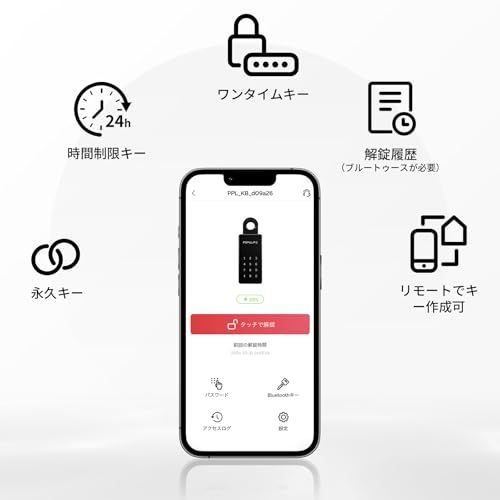 迅速に発送 2025アップグレード版 フルメタル Populife ポピュライフ スマート キーボックス 屋外 壁掛け 小型 玄関 ロック ボックス セキュリティボックス 大容量 Bluetooth 金庫 暗証番号 家庭用 防犯 盗難防止 cf 656967