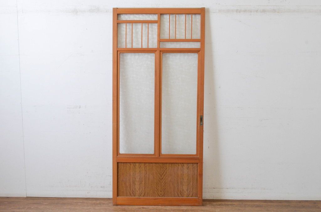 現状販売 ガラス戸 ヴィンテージ建具 昭和後期 昭和レトロ 4～7営業日前後で発送 修理加工希望の方3ヶ月程で発送 R-065515