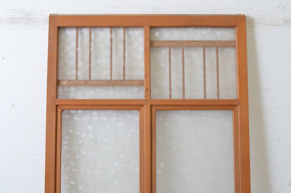  現状販売 ガラス戸 ヴィンテージ建具 昭和後期 昭和レトロ 4～7営業日前後で発送 修理加工希望の方3ヶ月程で発送 R-065515 ドア 扉 板戸 障子 住宅設備