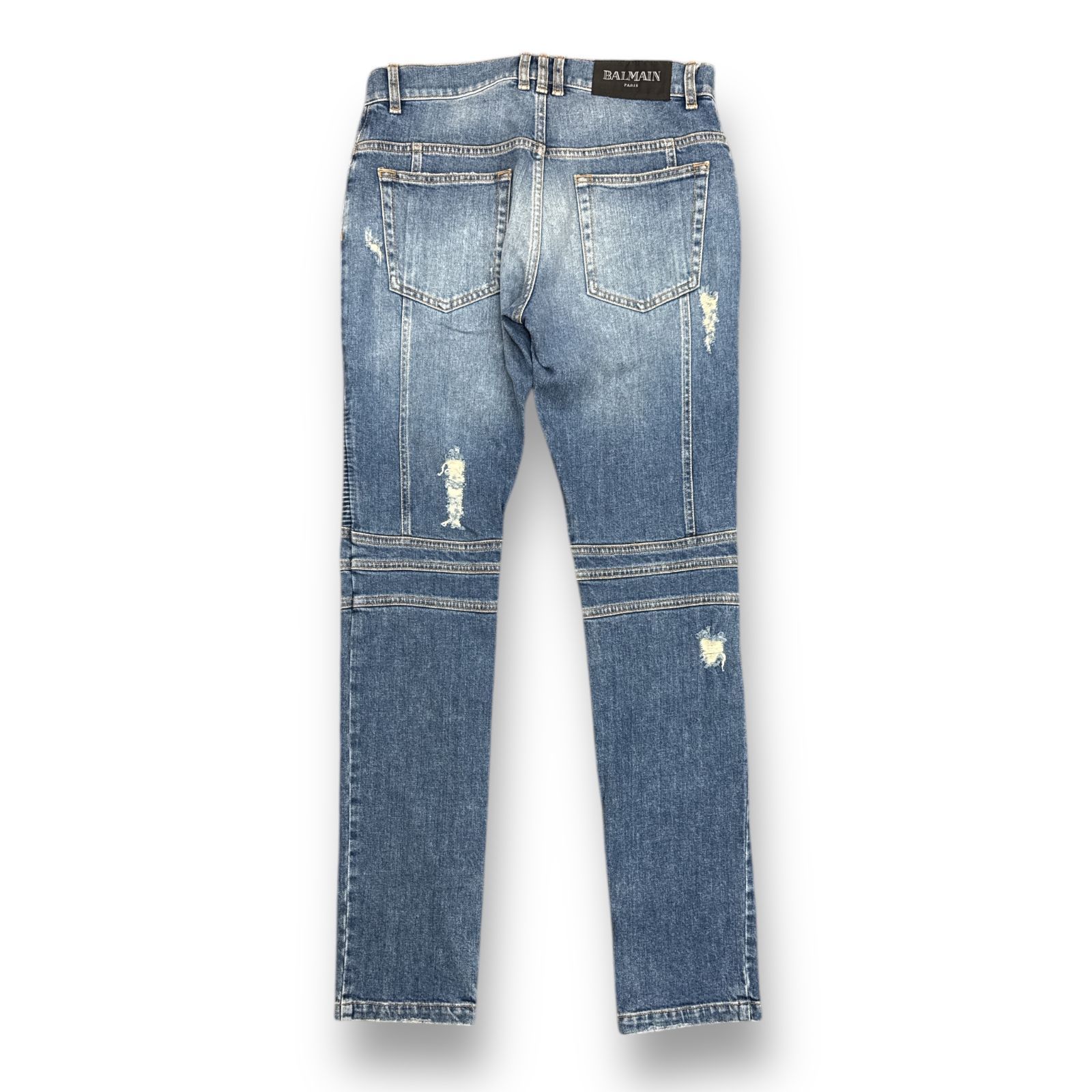 参考上代179300円 BALMAIN 24SS Slim-fit BIKER jeans スリムフィット 