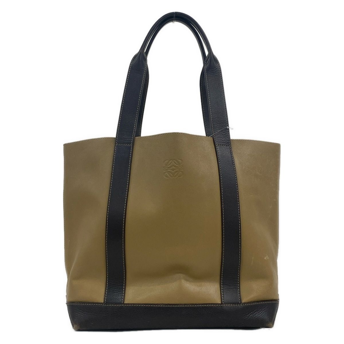 レディース LOEWE(ロエベ) トートバッグ - ベージュ×ダークブラウン 