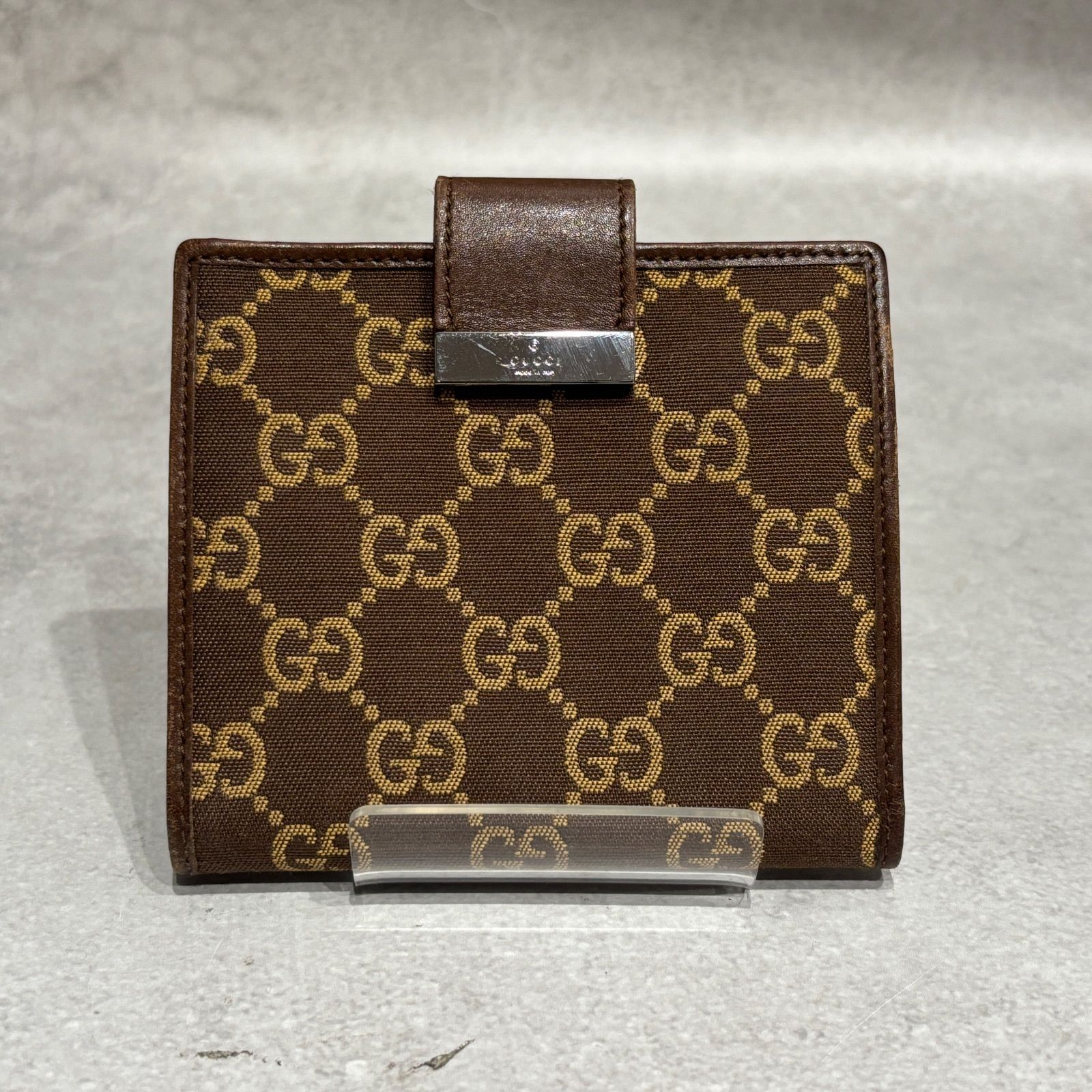 GUCCI グッチ 2つ折り財布 コンパクトウォレット シェリーライン GG 