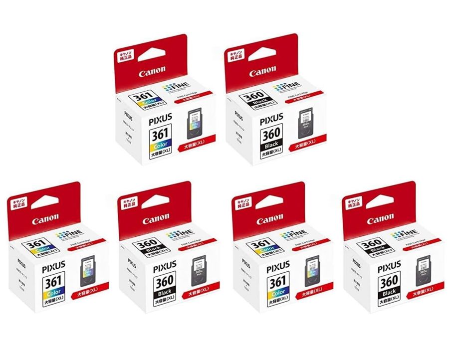 Canon キヤノン インクカートリッジ BC－360 XL ブラック BC－361 カラー 大容量 各 セット
