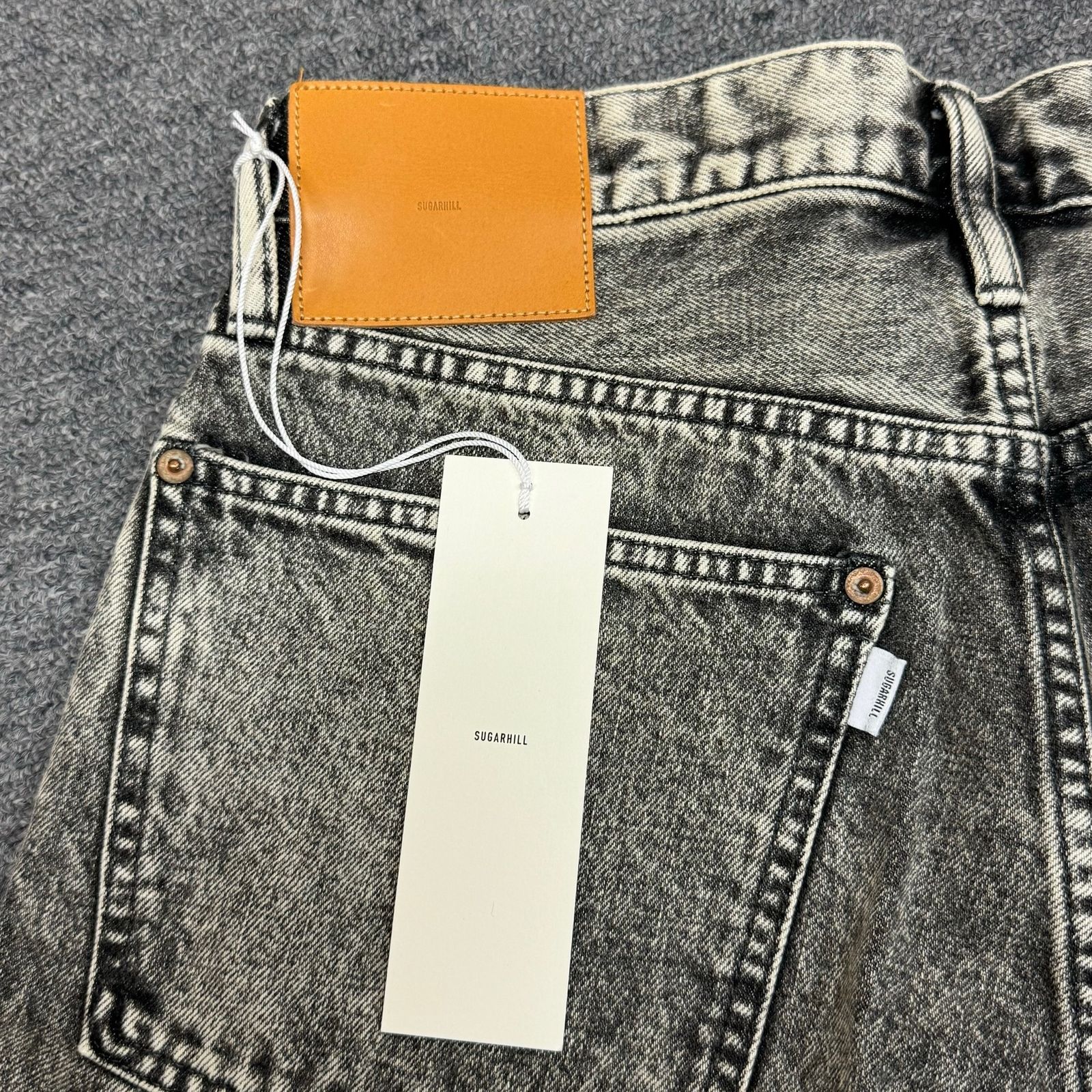 参考上代71500円 未使用 SUGARHILL 24SS CRASHED BLACK MODERN DENIM 