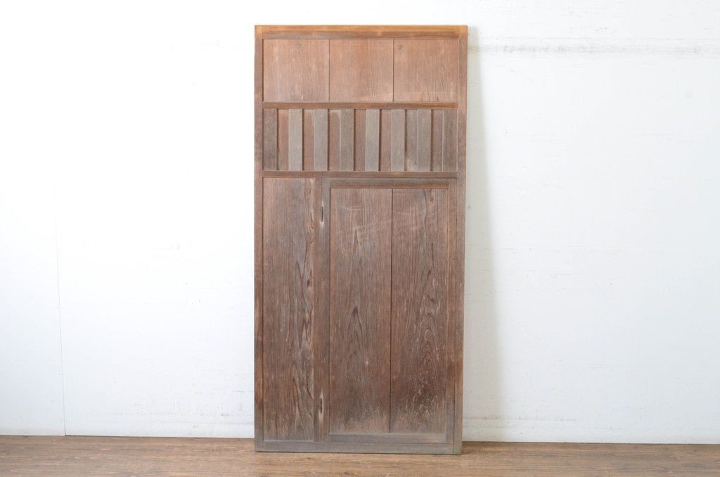 現状販売 引き戸 ヴィンテージ建具 昭和中期 無双窓 くぐり戸付き 4～7営業日前後で発送 修理加工希望の方3ヶ月程で発送 R-065521