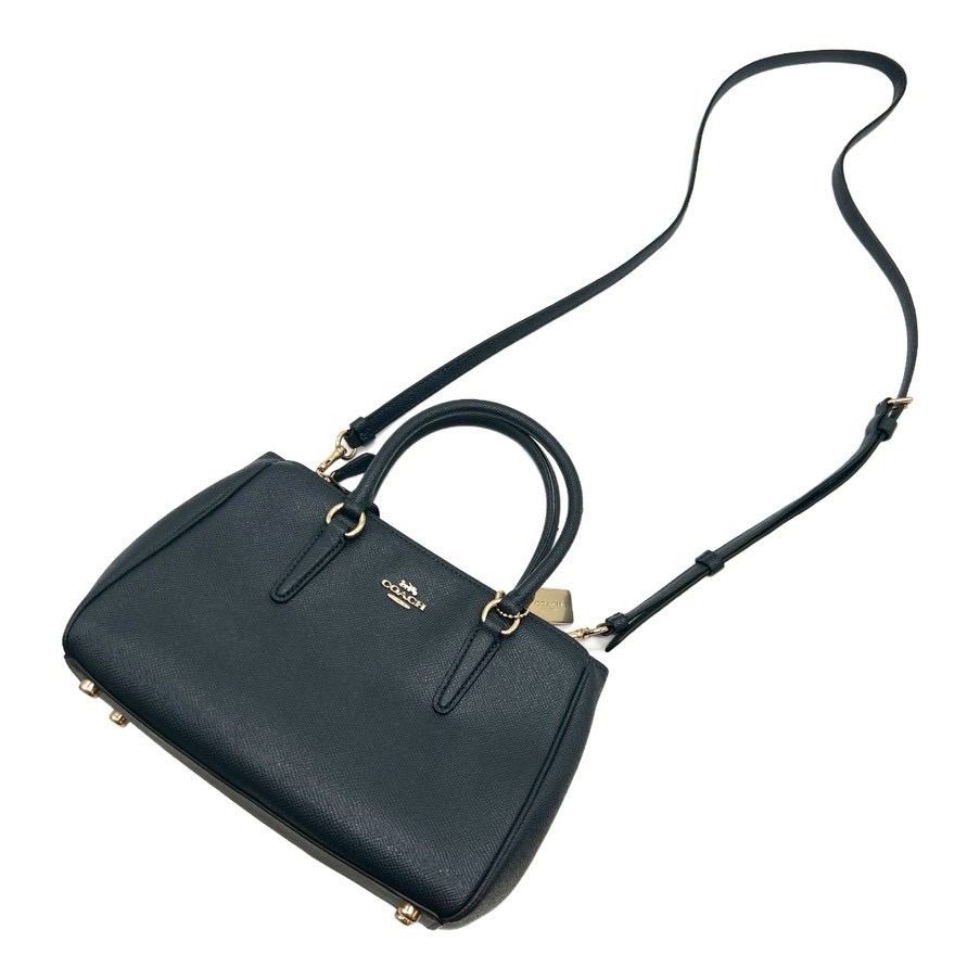 COACH コーチ 2WAY ハンドバッグ F44962 ネイビー レザー レディース 