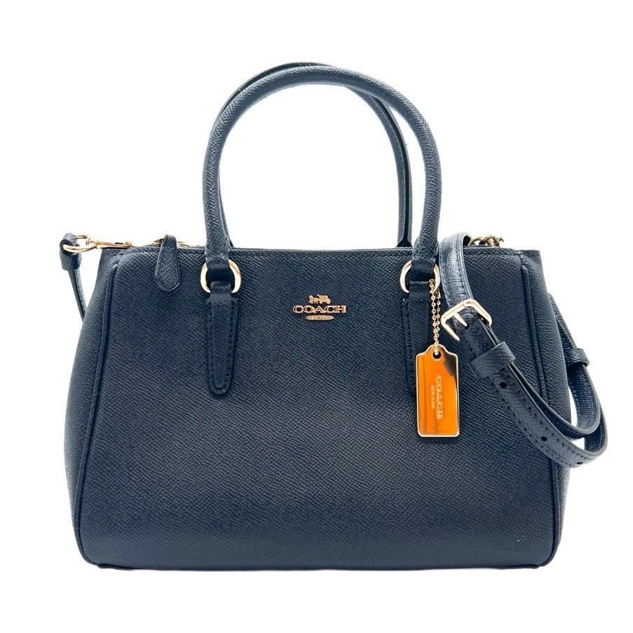 COACH コーチ 2WAY ハンドバッグ F44962 ネイビー レザー レディース 