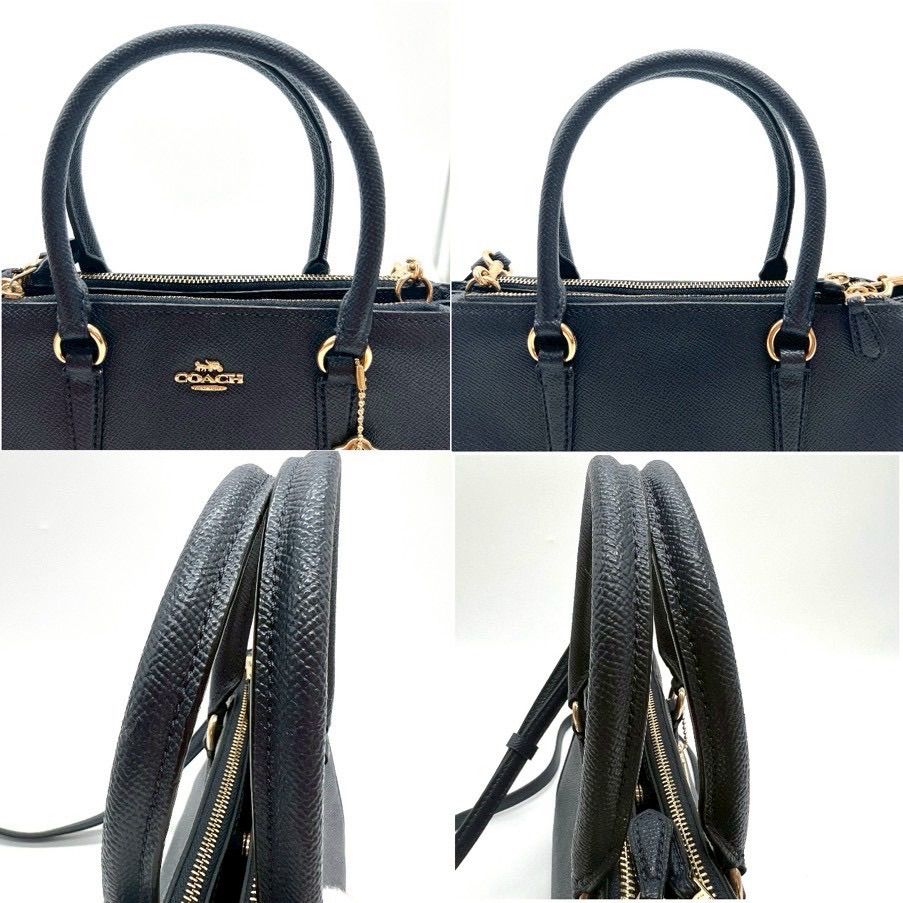 COACH コーチ 2WAY ハンドバッグ F44962 ネイビー レザー レディース 