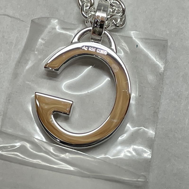 01w-6203 グッチ GUCCI Gチャーム ペンダントネックレス Gロゴ Ag925