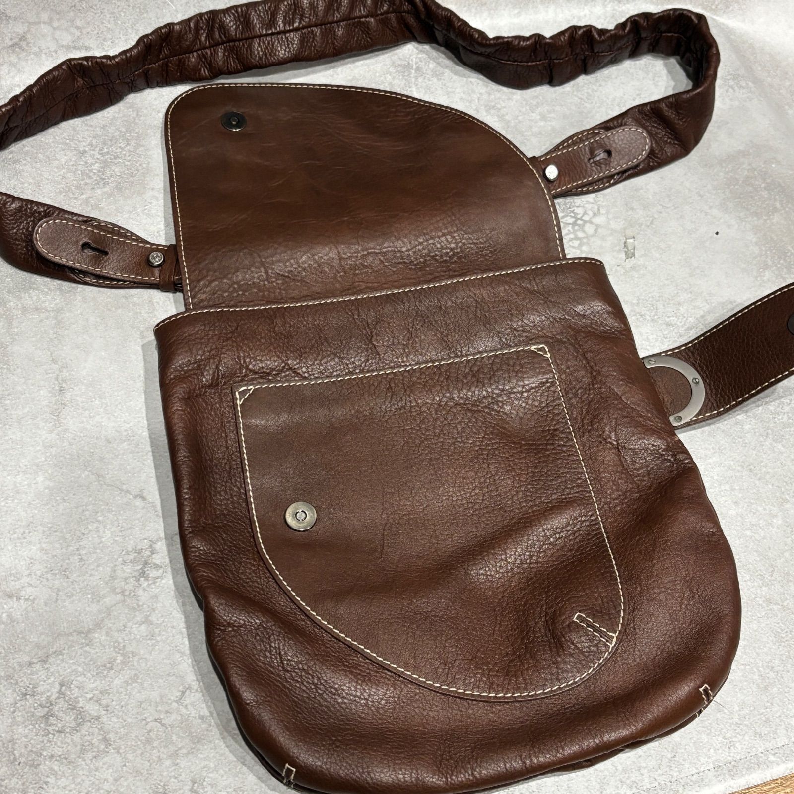 希少 HUNTING WORLD ハンティングワールド レザー ショルダーバッグ 